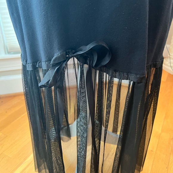 🔥🔥Christine Damen Black Skirt With Sheer Bottom Size Medium - Picture 3 of 4